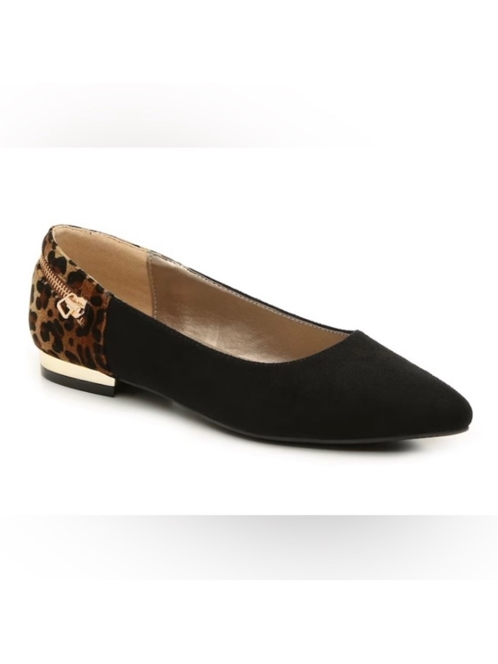 Bellini Black Micro Leopard Flats